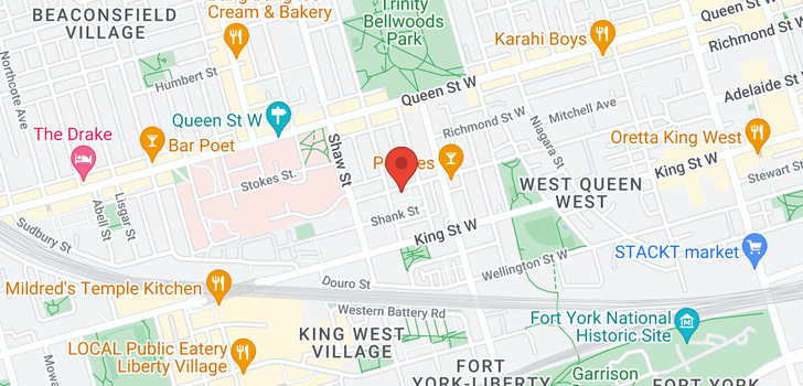 map of 893A ADELAIDE ST W